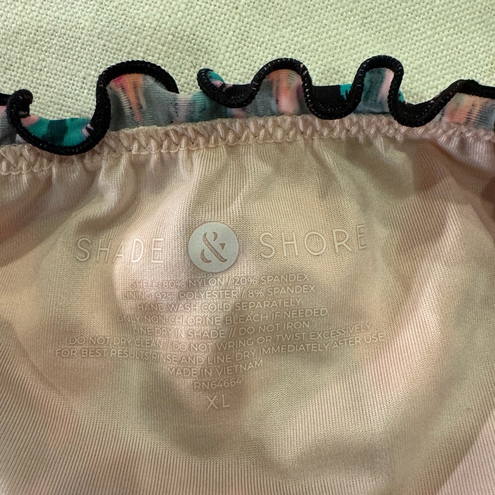 Shade & Shore Colorful Ruffled Patterned Bikini Bottom - Picture 3 of 3
